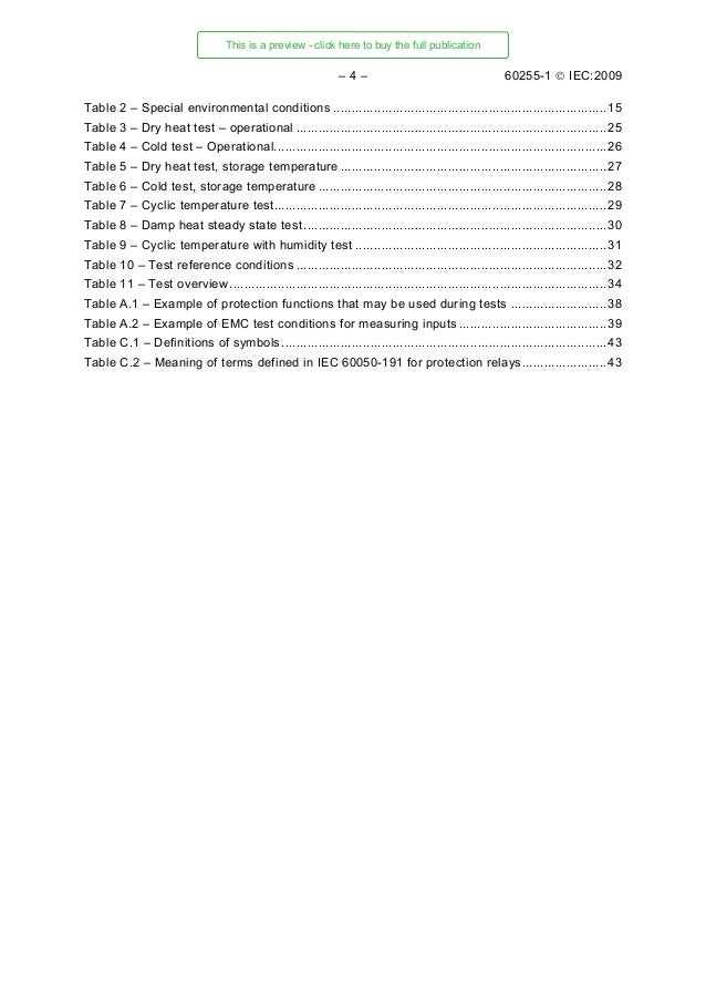 IEC 60255-6 Electrical relays - Measuring relays and protection equipment